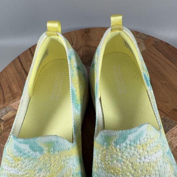 Skechers Go Walk Classic-Groovy Talk Sneakers Women's 6.5 Yellow Blue Slip On - Picture 7 of 8